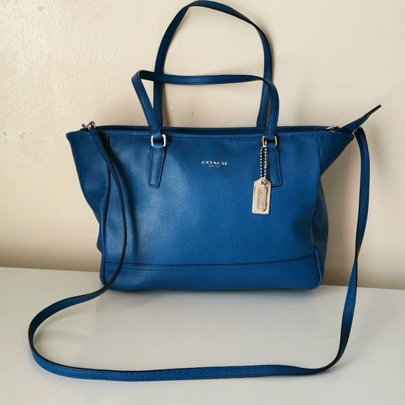 Coach Handbags - Coach Large Blue Bag.